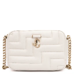 White Leather Avenue Camera Crossbody Bag