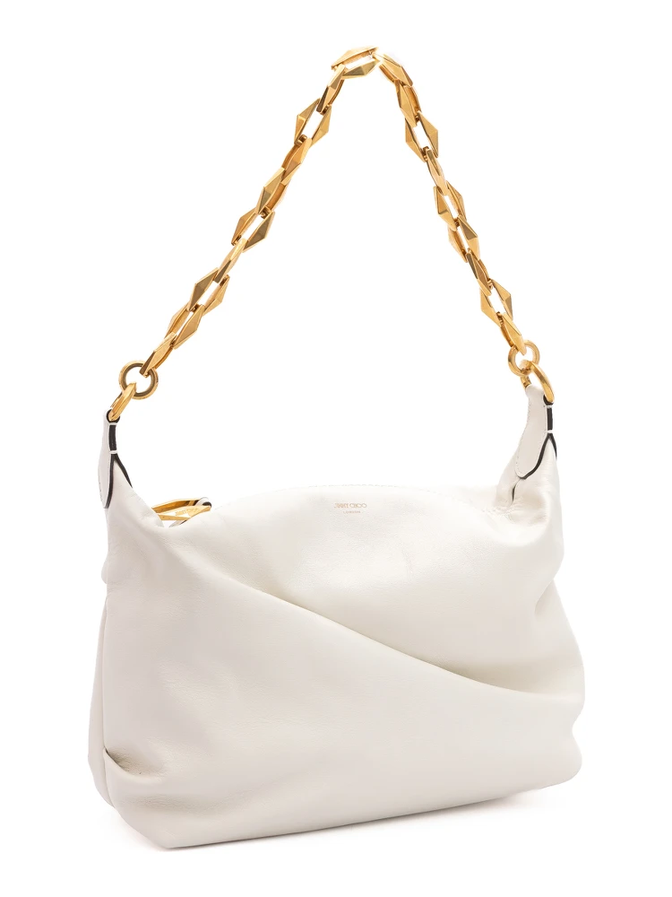 White Diamond Hobo Leather Shoulder Bag alternative