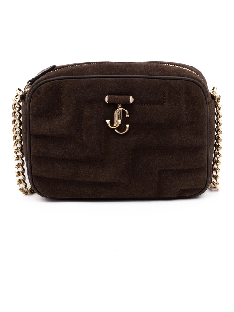 Brown Suede Avenue Camera Crossbody Bag