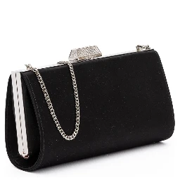 Black Satin Crossbody Bag