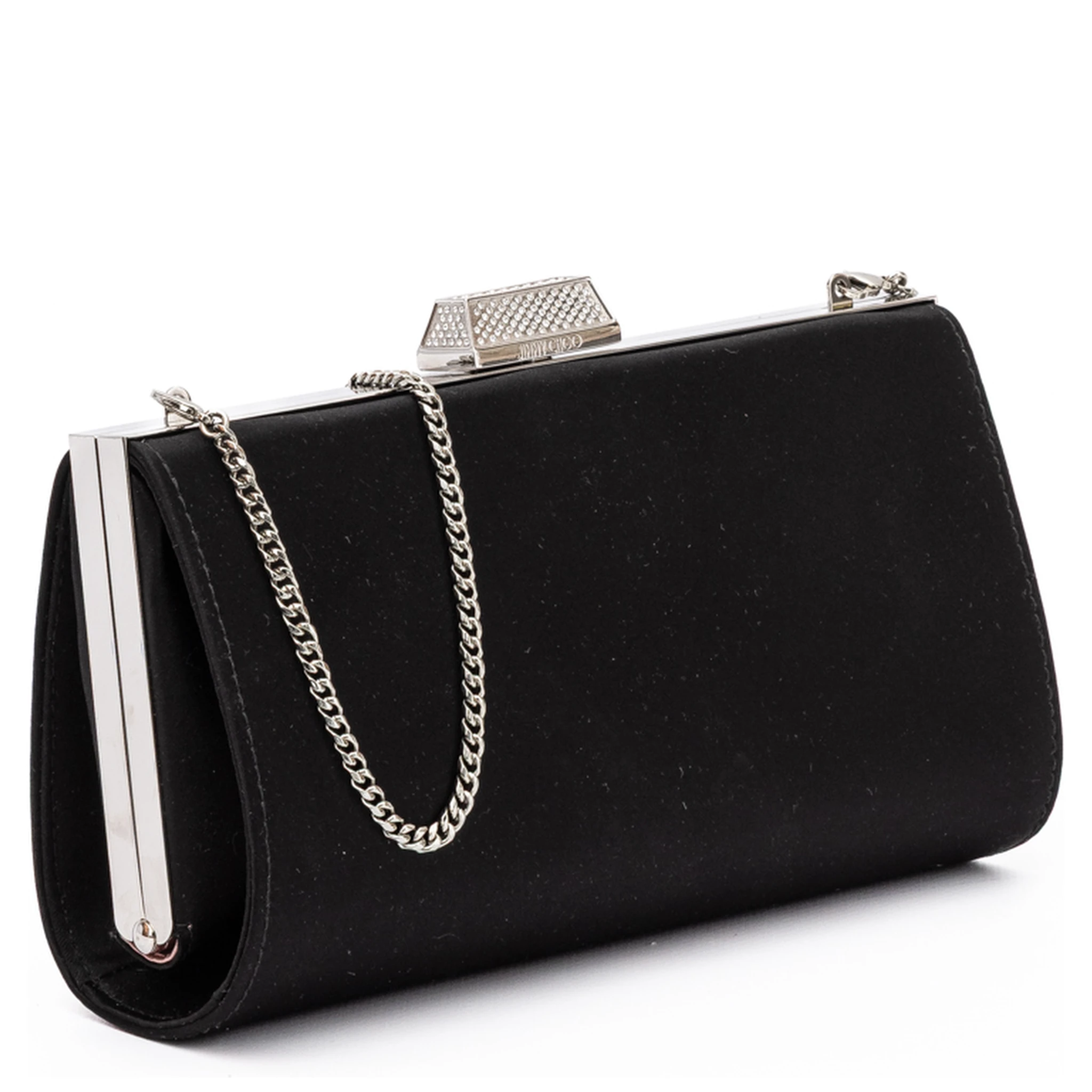 Black Satin Crossbody Bag