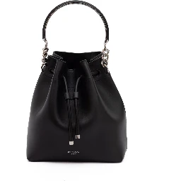Black Bon Bon Leather Bucket