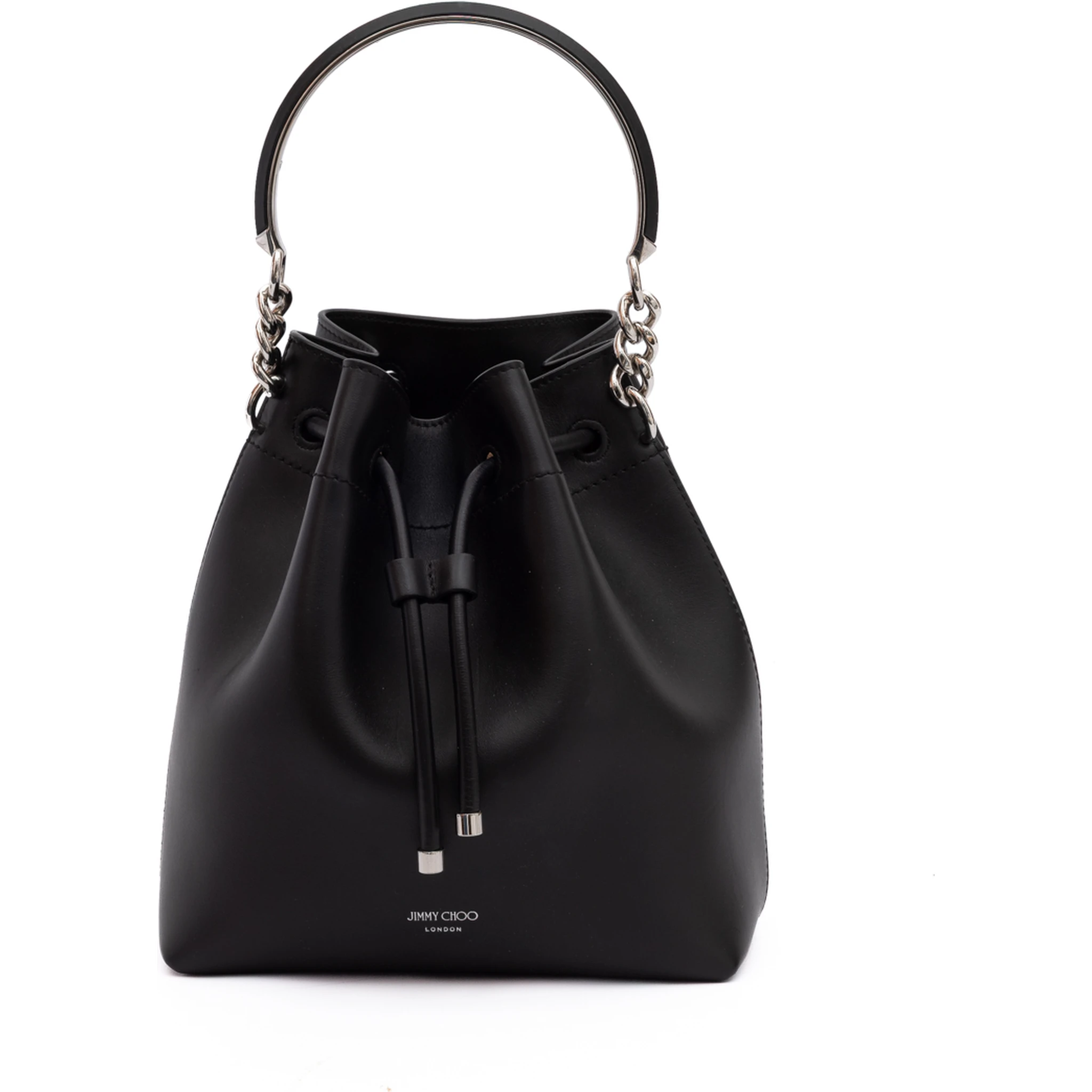 Black Bon Bon Leather Bucket