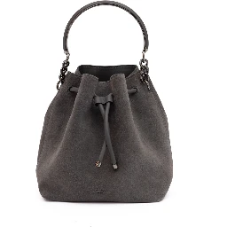 Dark Grey Bon Bon Suede Bucket