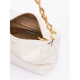 White Diamond Hobo Leather Shoulder Bag