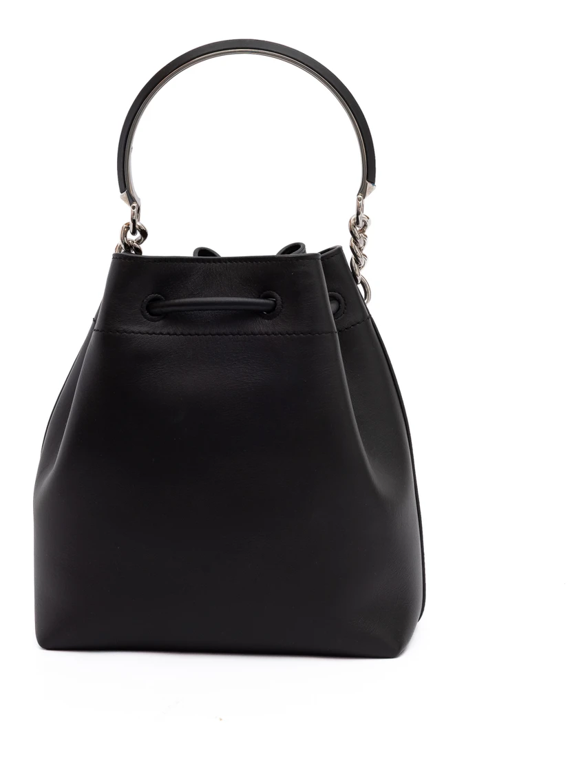Black Bon Bon Leather Bucket
