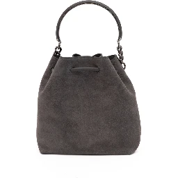 Dark Grey Bon Bon Suede Bucket
