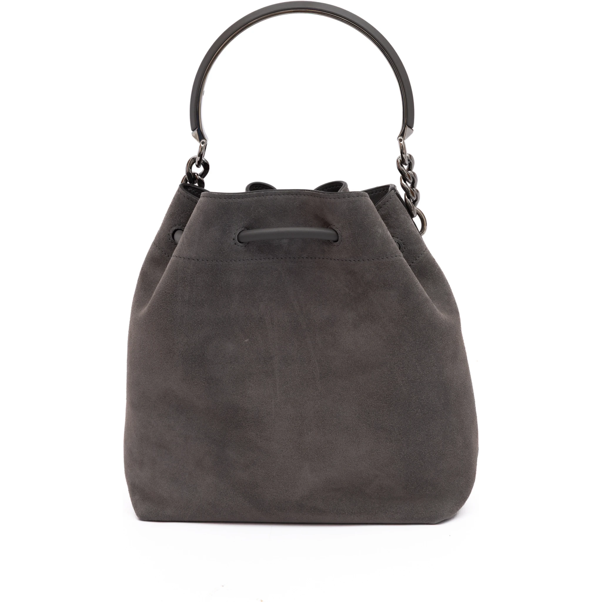 Dark Grey Bon Bon Suede Bucket