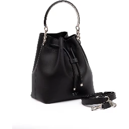 Black Bon Bon Leather Bucket