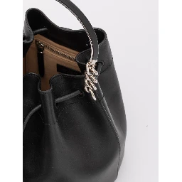 Black Bon Bon Leather Bucket