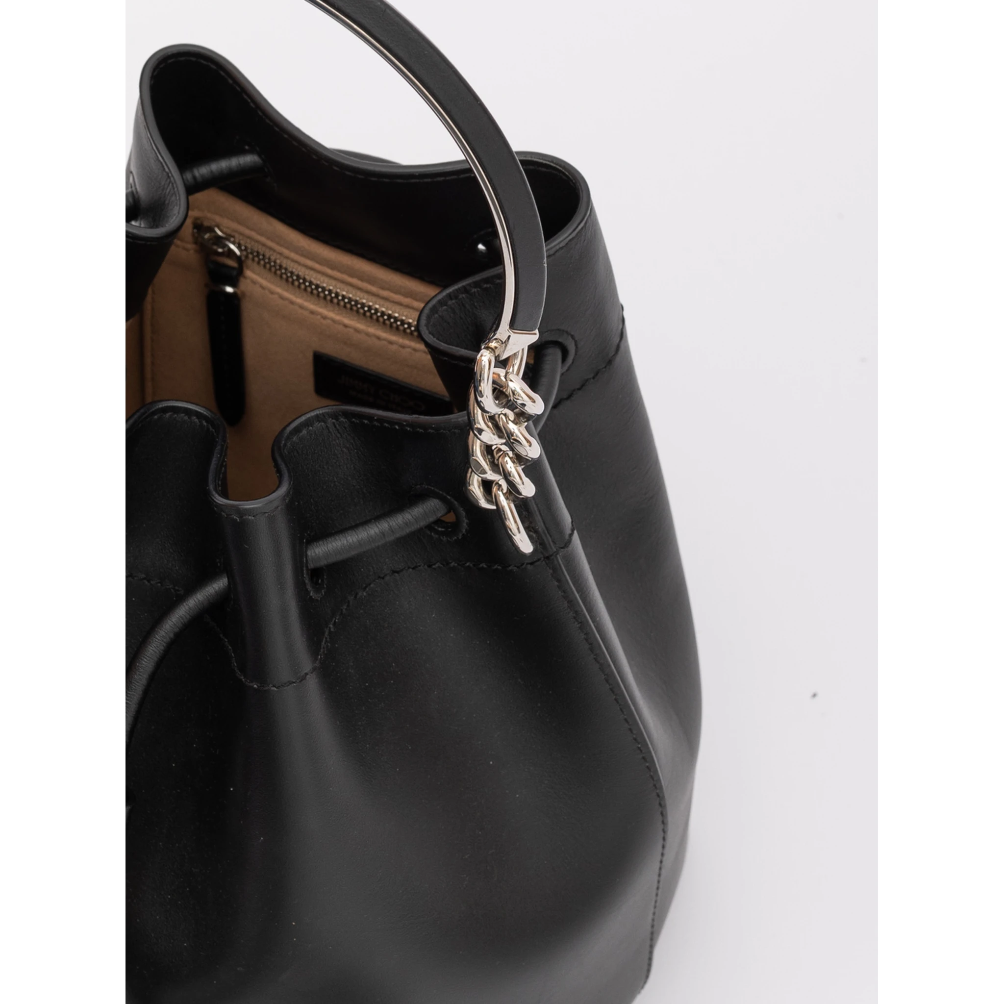 Black Bon Bon Leather Bucket