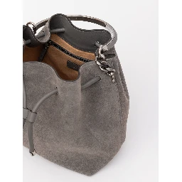 Dark Grey Bon Bon Suede Bucket