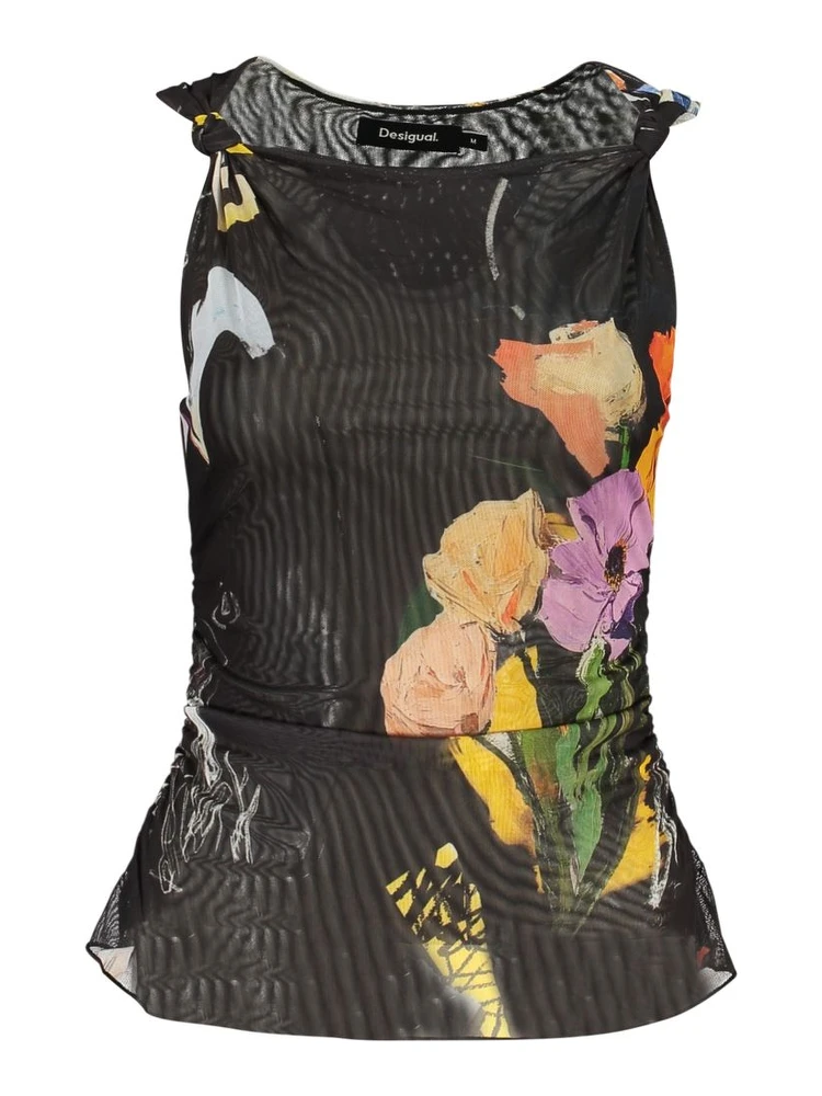 Black Polyester Tank Tops
