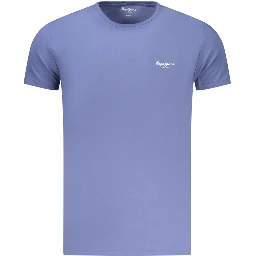 Blu Cotton Men T-Shirt