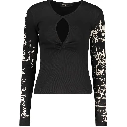 Black Cotton Women's Knitwear