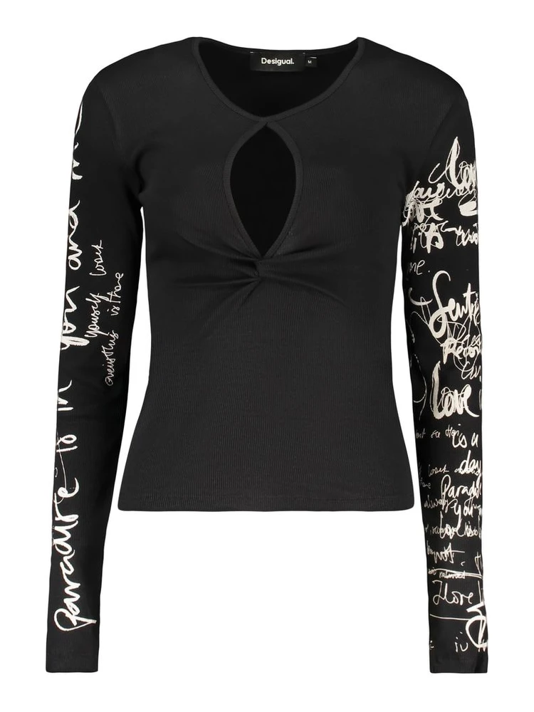 Black Cotton Women's Knitwear