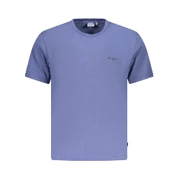 Blue Cotton Men's T-Shirt