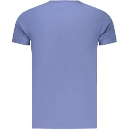 Blu Cotton Men T-Shirt
