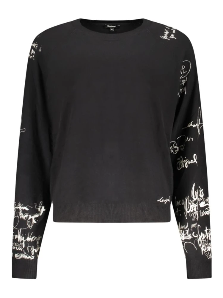 Black Viscosa Women Sweater