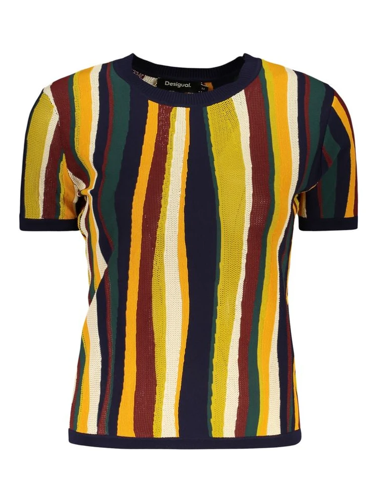 Blue Viscose Women T-Shirt