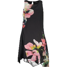 Black Polyester Women's Dress