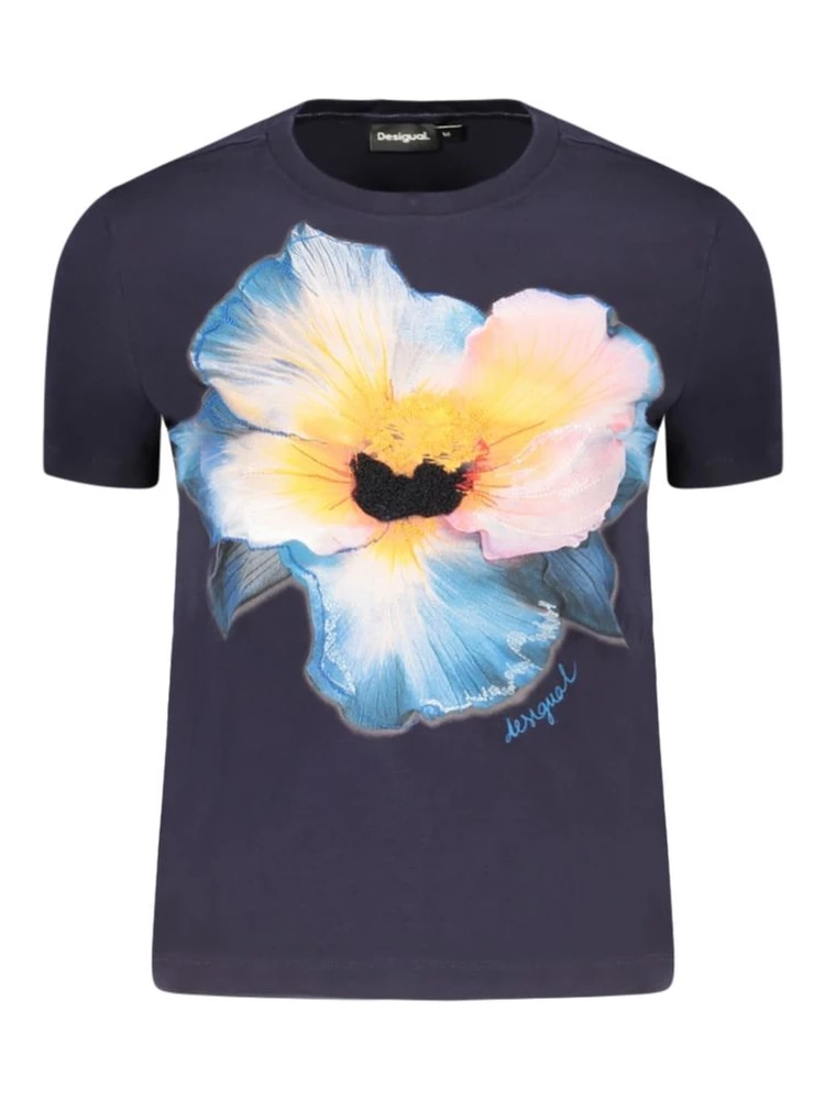 Blue Cotton Women T-Shirt alternative