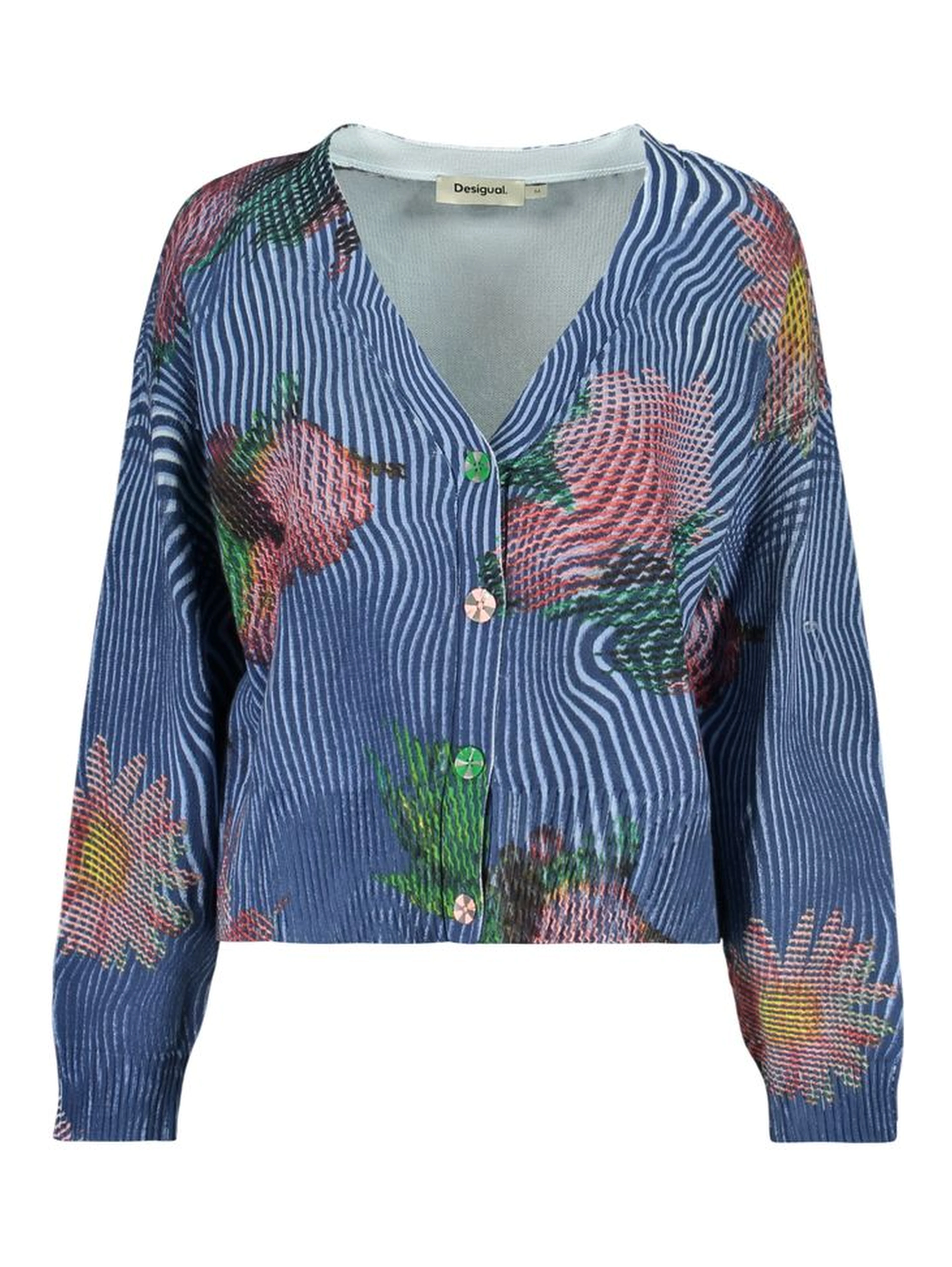 Blue Cotton Womens Cardigan