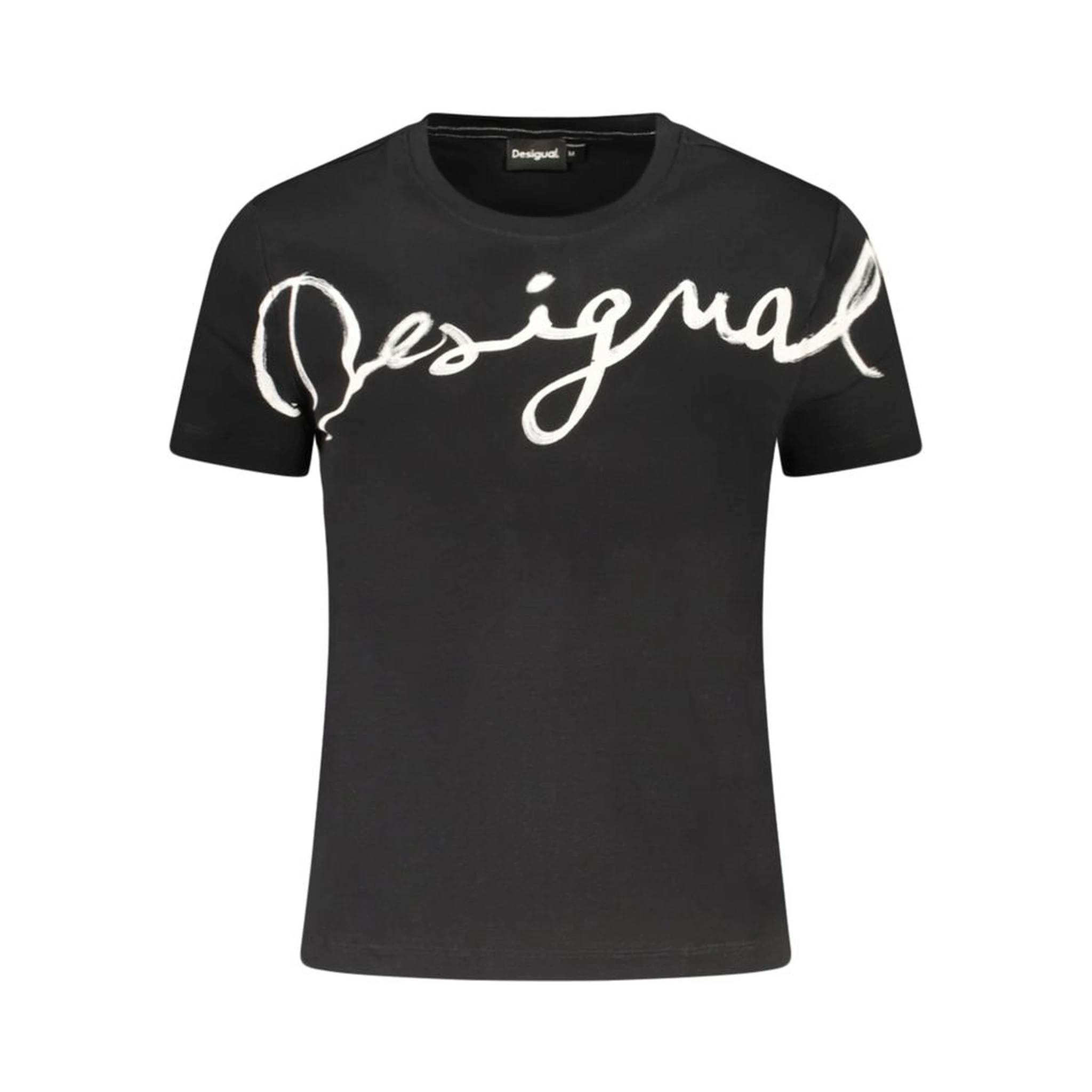 Black Cotton Womens T-Shirt