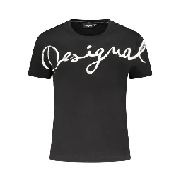 Black Cotton Womens T-Shirt