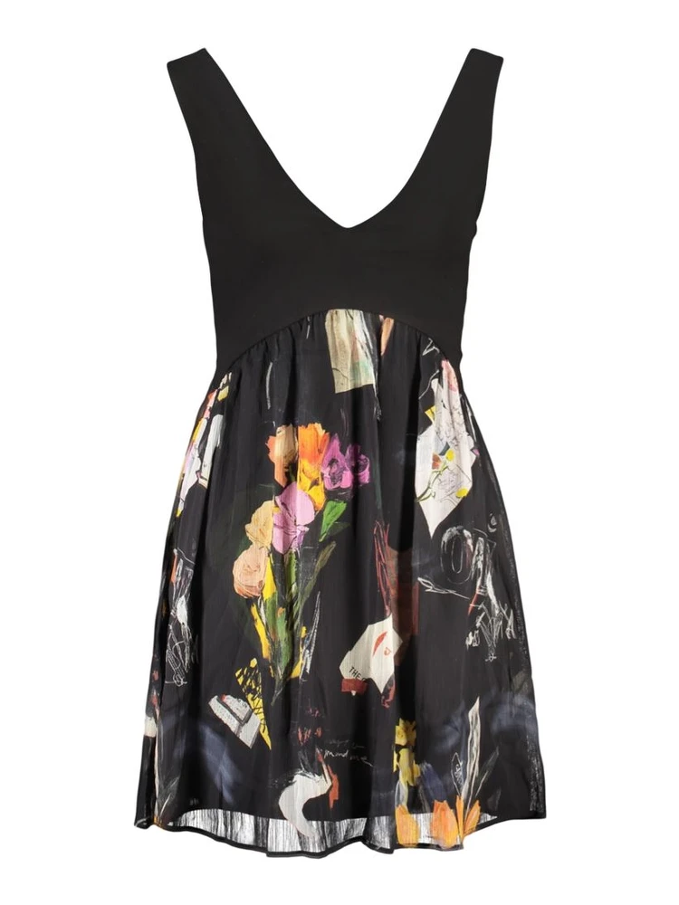 Black Polyester Women Dress