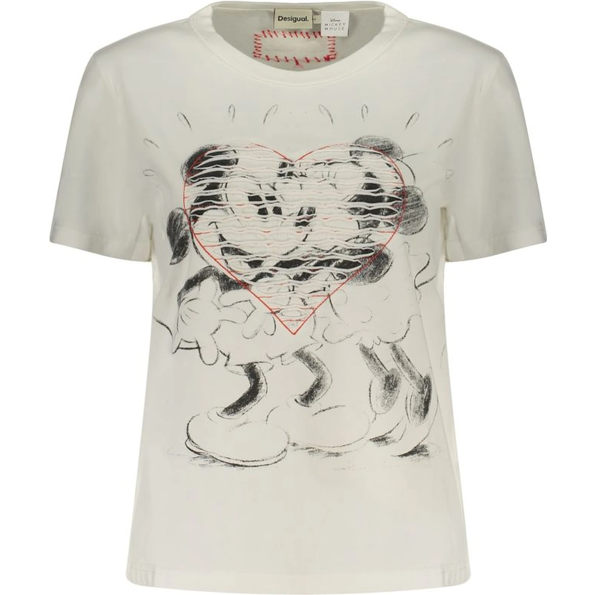 White Cotton Women T-Shirt