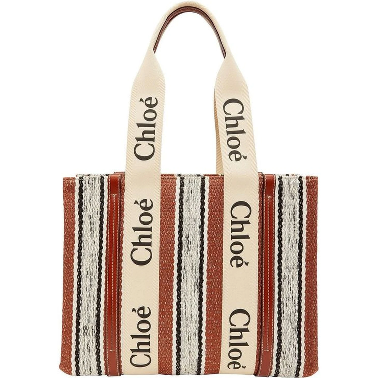 Brown Linen Tote Bag