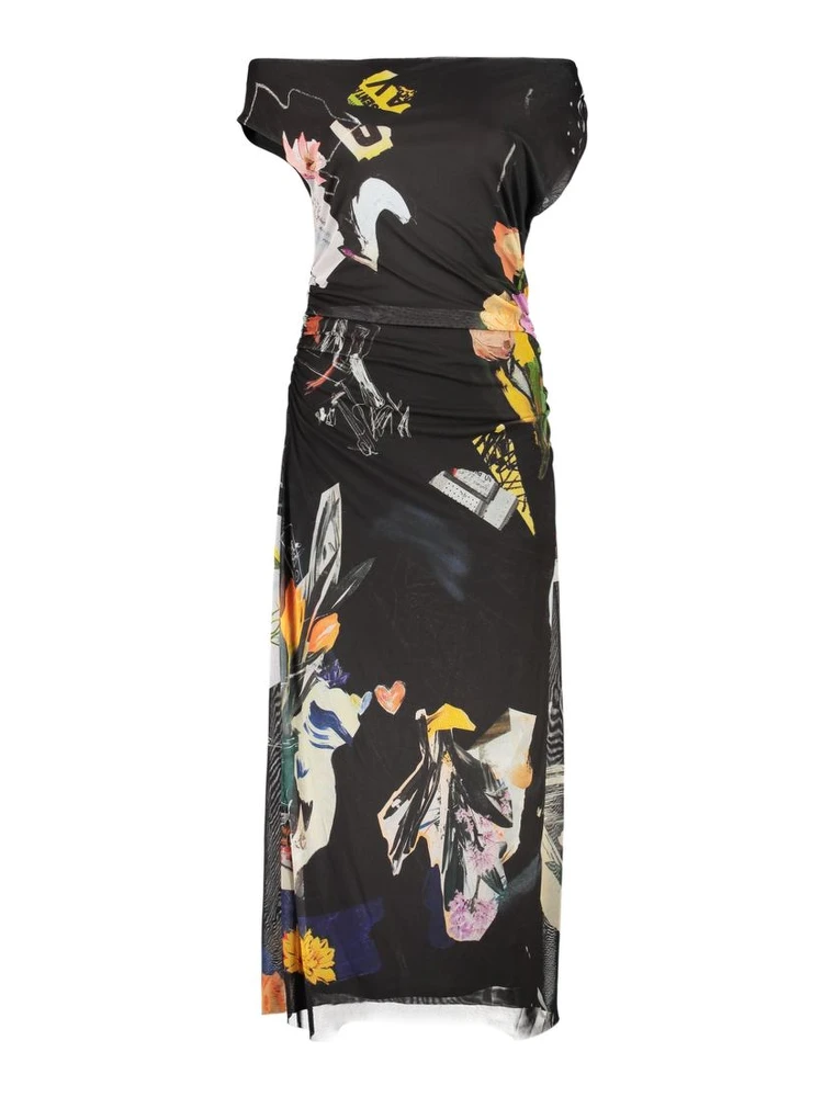 Black Viscosa Women Dress
