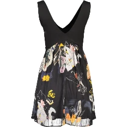Black Polyester Women Dress