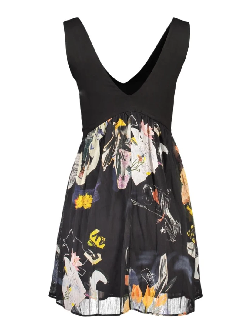 Black Polyester Women Dress