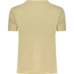 Beige Cotton Women T-Shirt