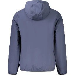 Blue Polyester Men Jacket