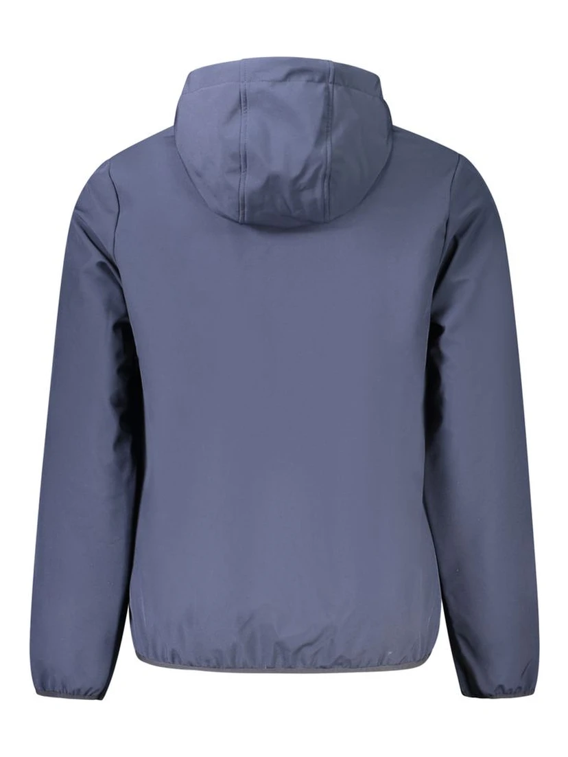 Blue Polyester Men Jacket