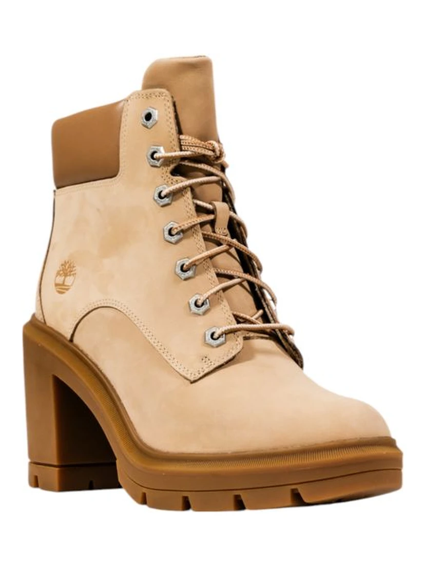 Beige Suede Leather Ankle Boots