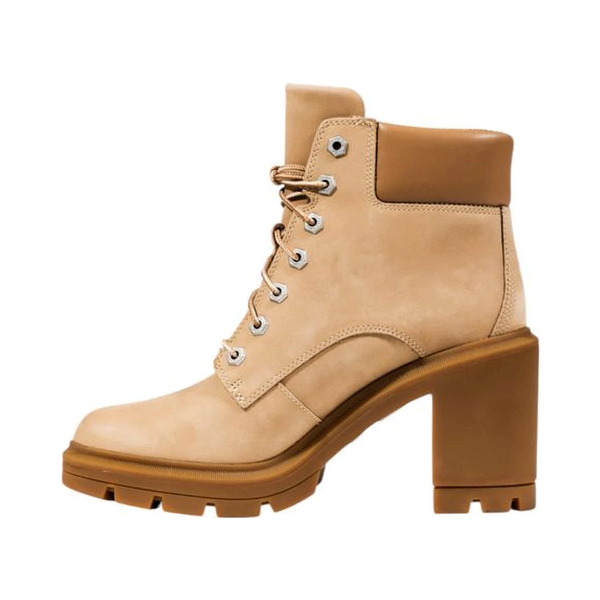 Beige Suede Leather Ankle Boots