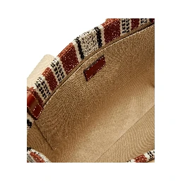 Brown Linen Tote Bag
