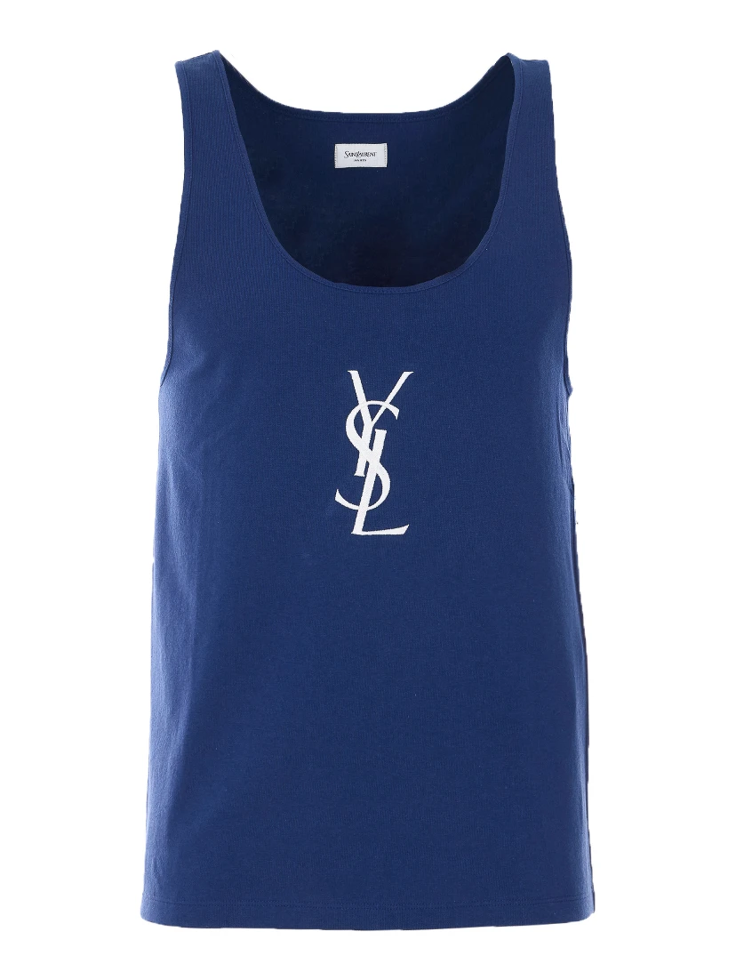 Saint Laurent  T-shirts and Polos Blue
