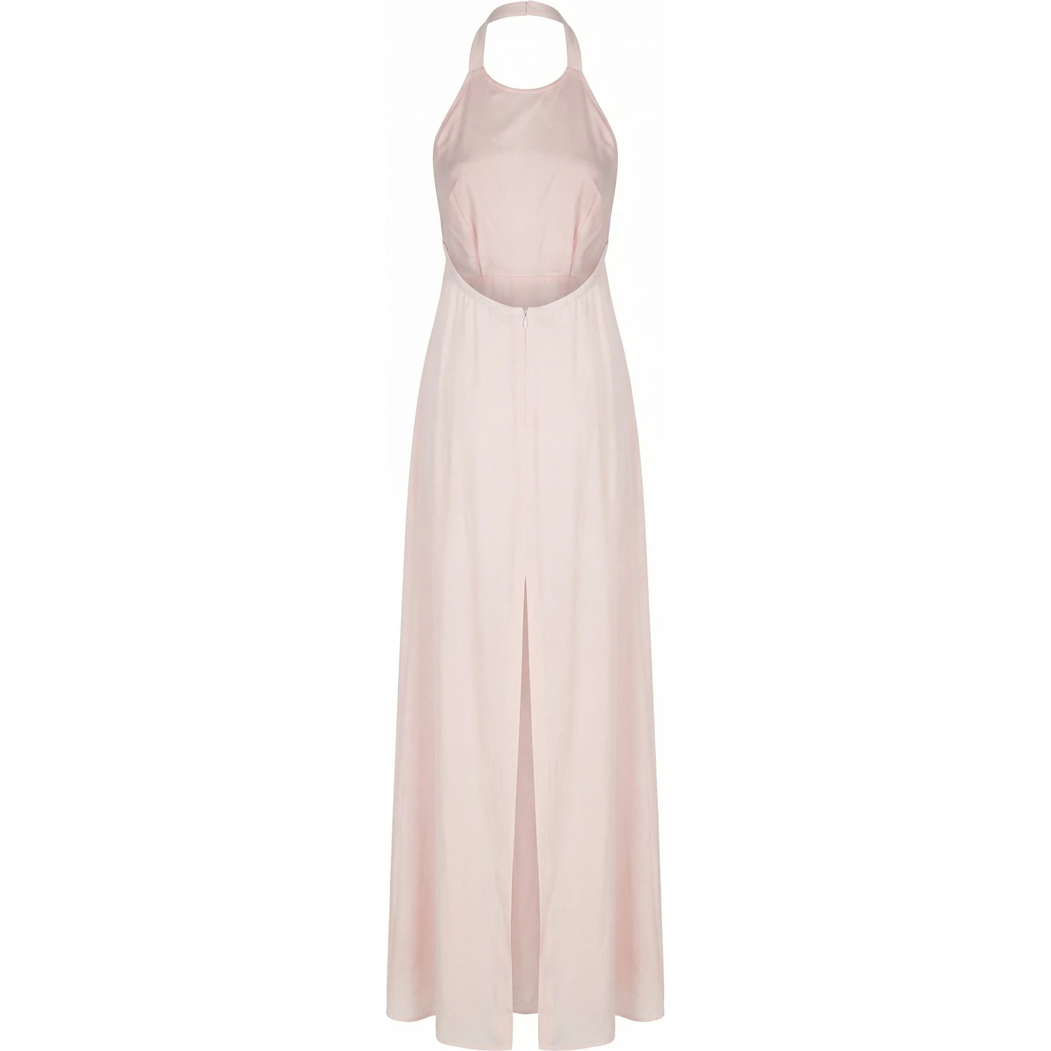 ABITO LUNGO SCOLLO PROFONDO HALTER NECK E SCHIENA SCOPERTA IN CREPE DE CHINE