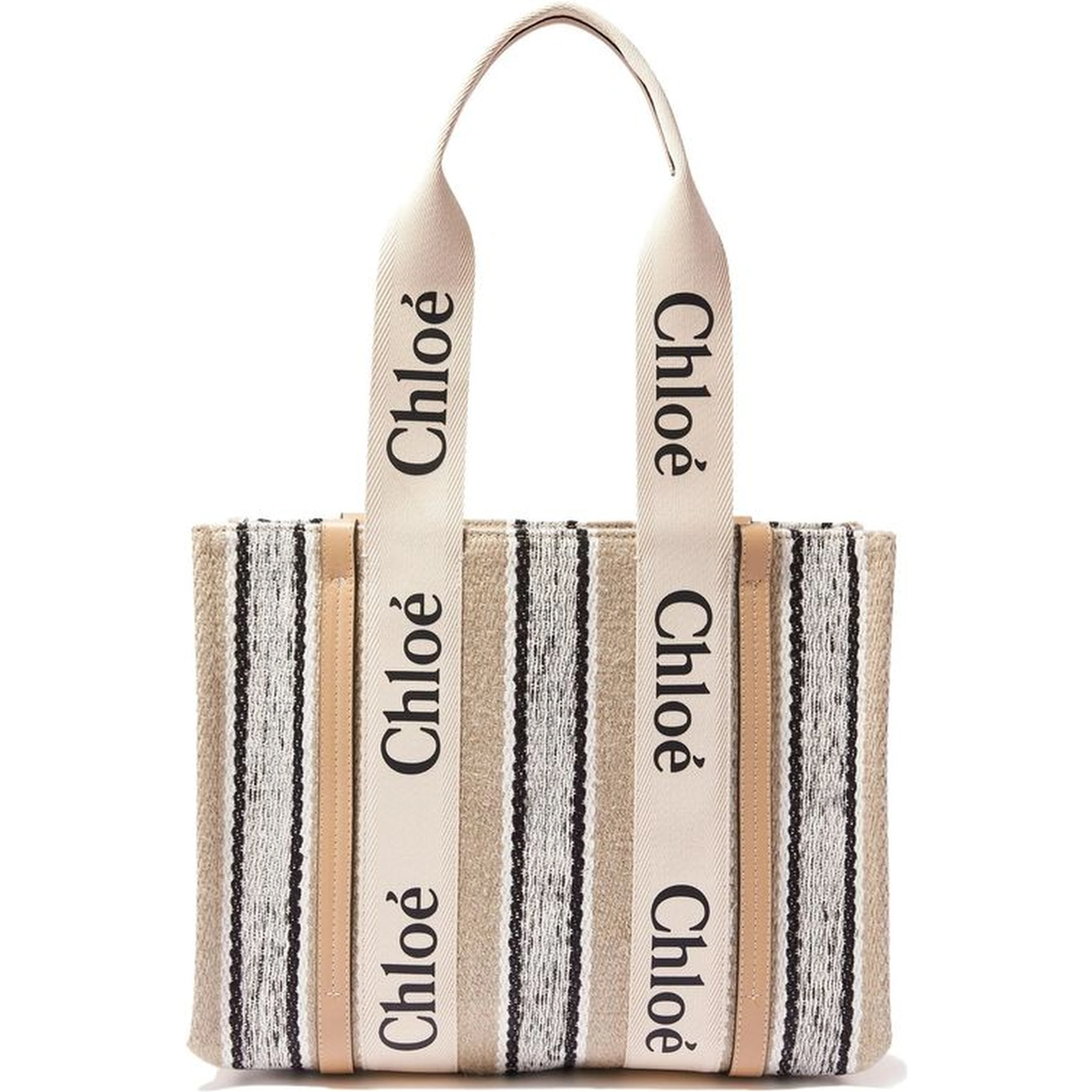 Beige Linen Tote Bag