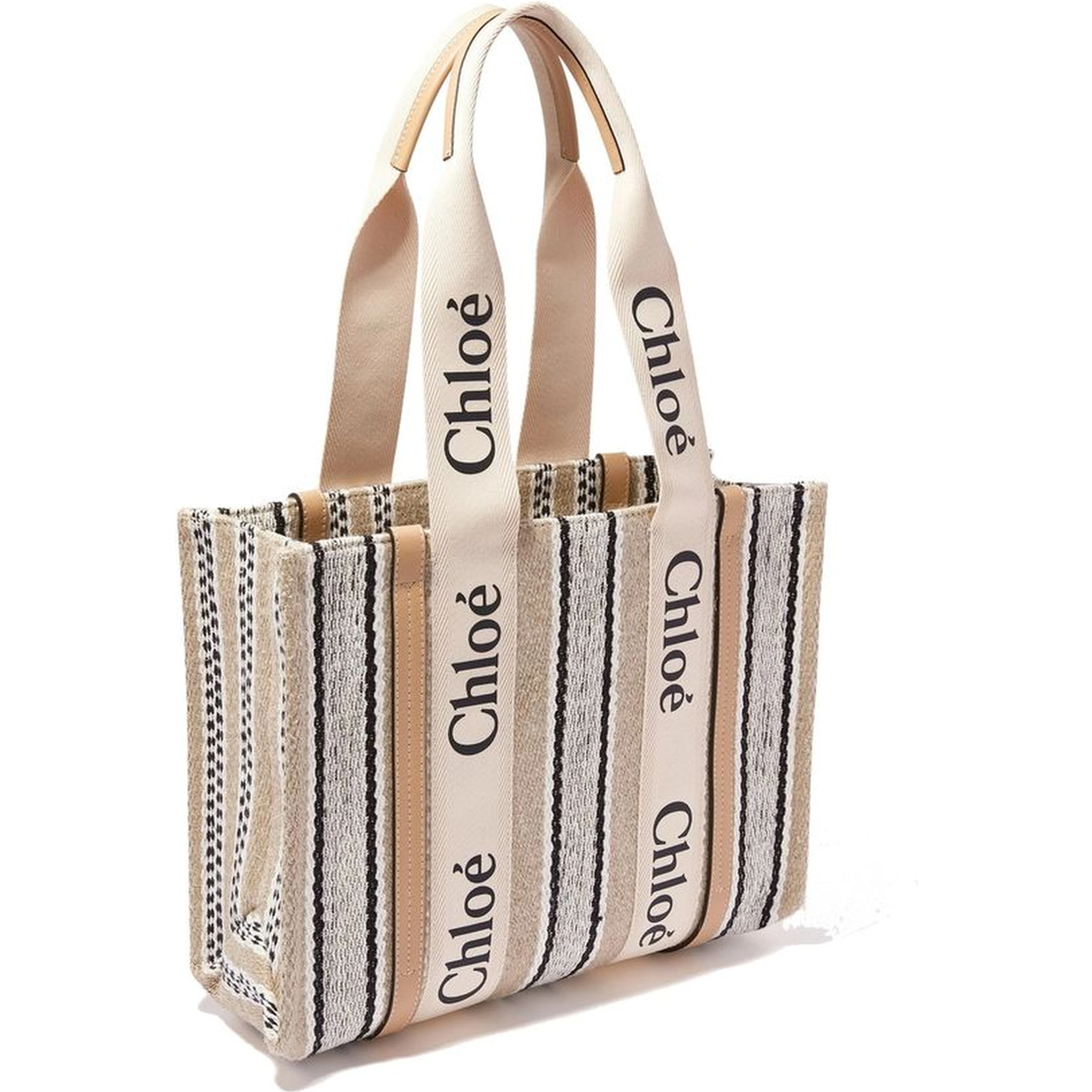 Beige Linen Tote Bag