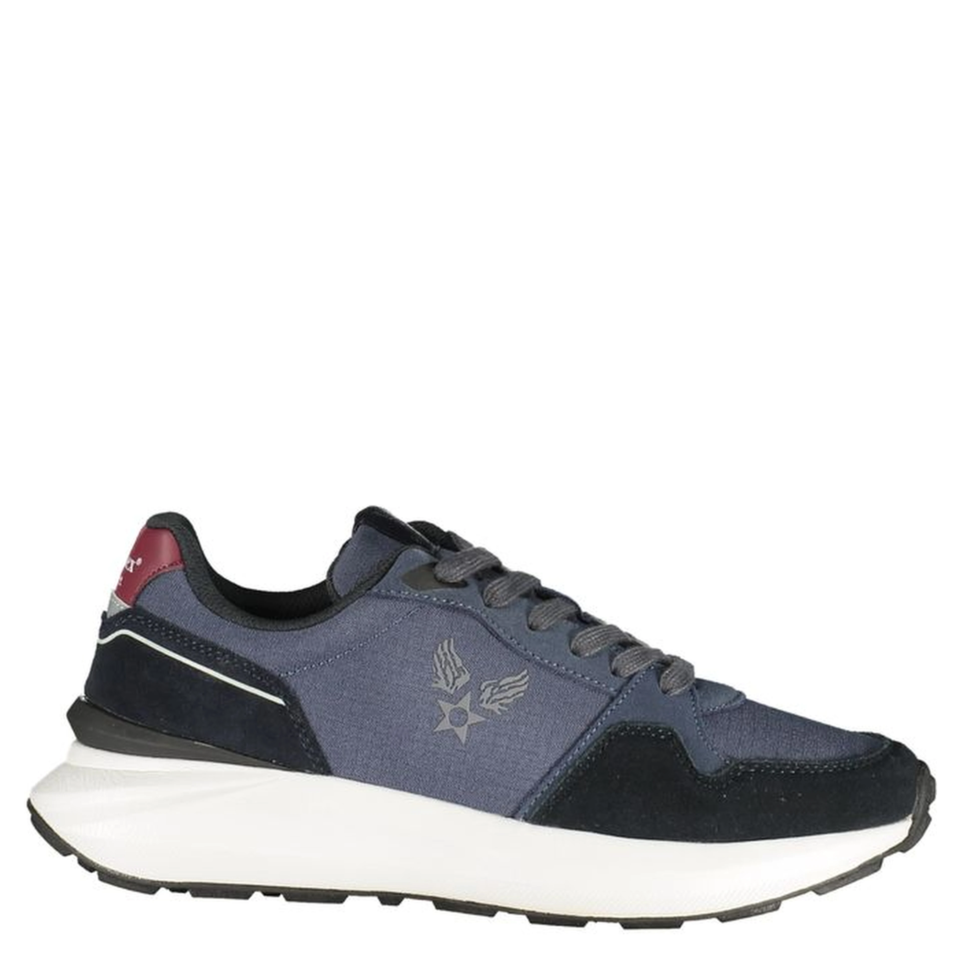 Blue Polyurethane Men Sneaker