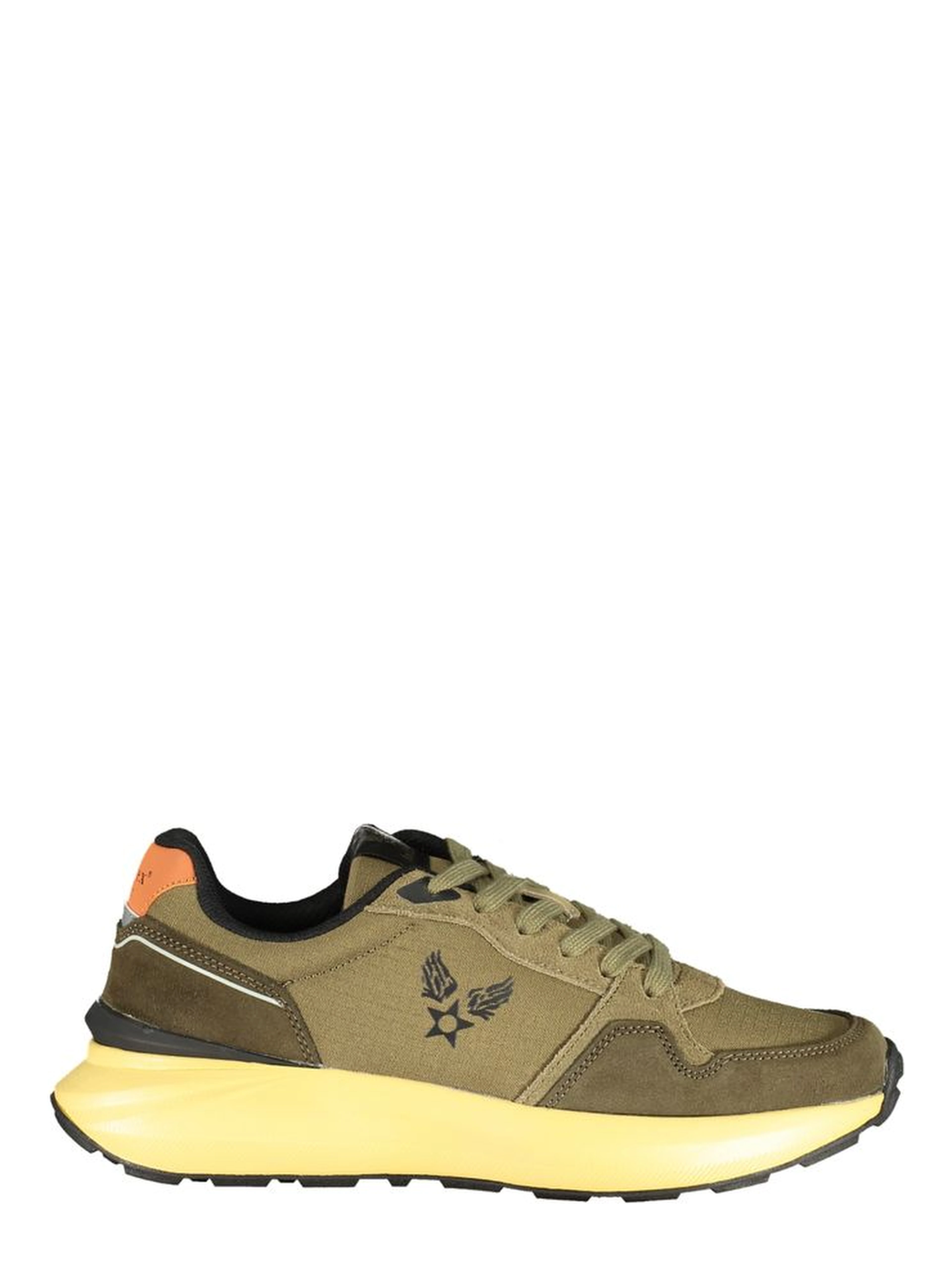 Green Polyester Athletic Sneakers