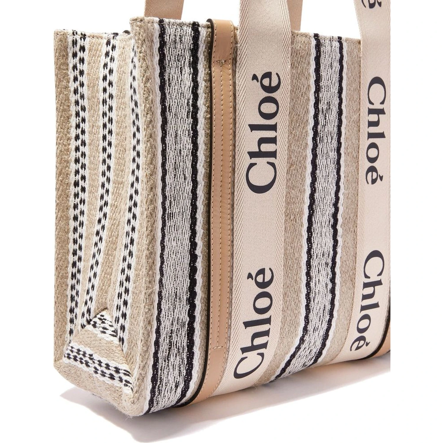 Beige Linen Tote Bag