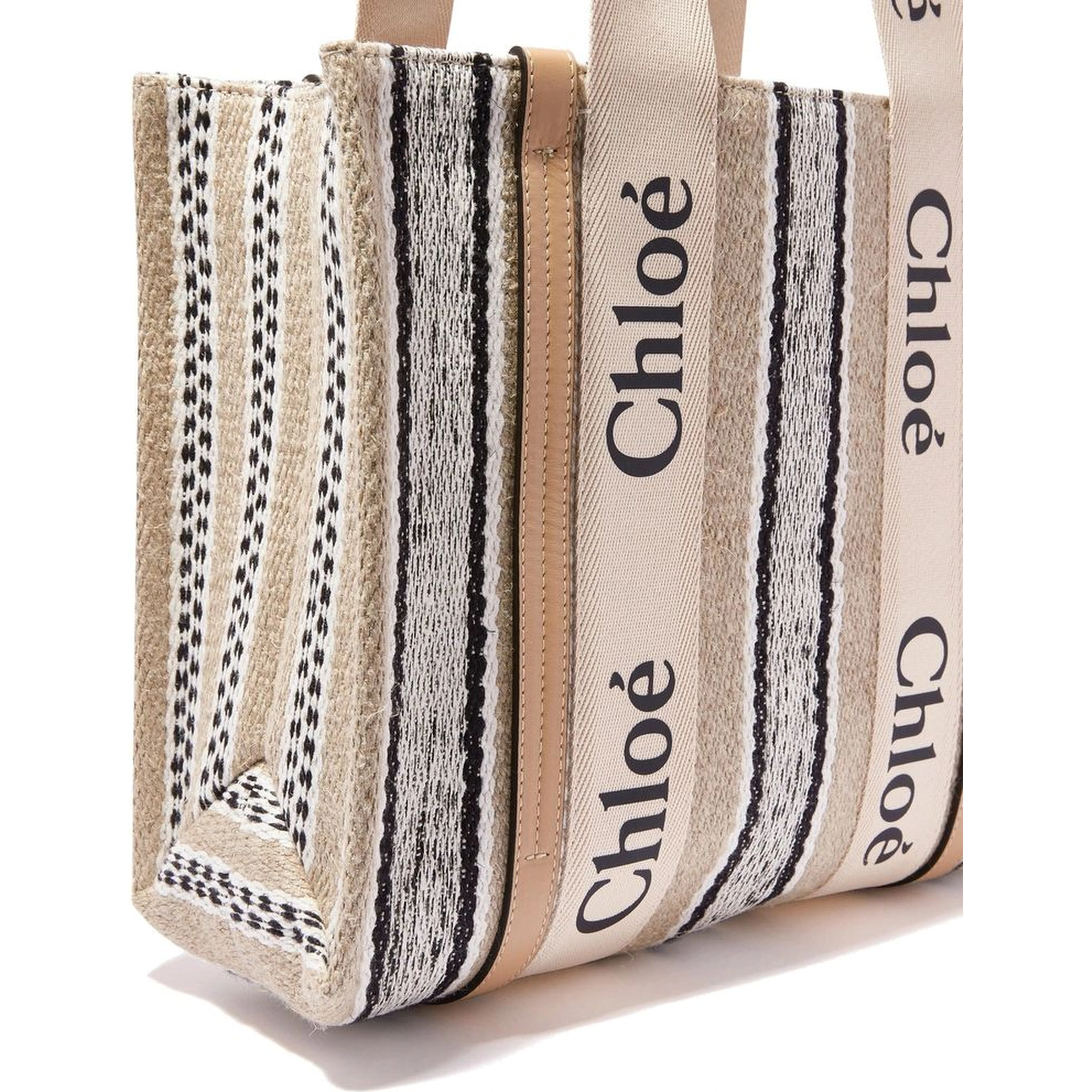Beige Linen Tote Bag