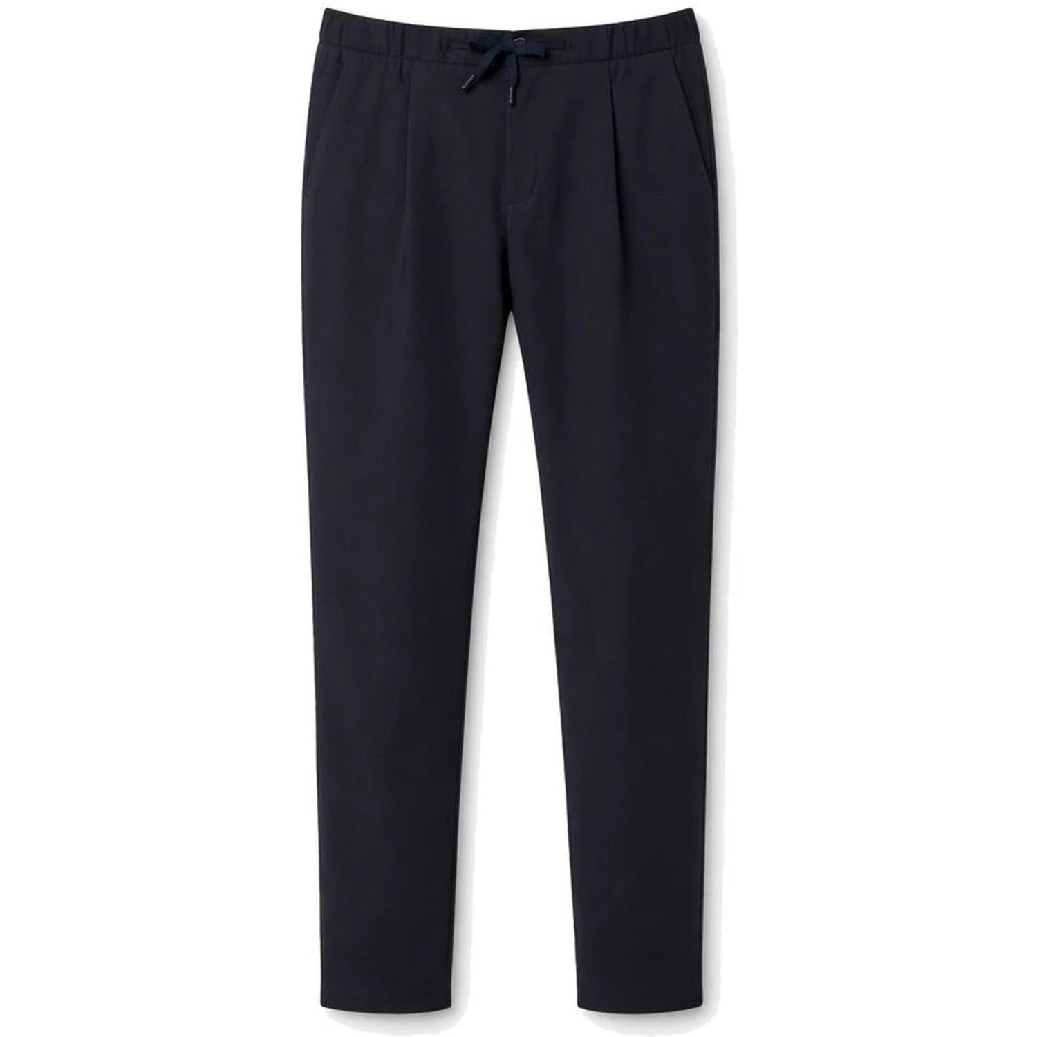 Blue Virgin Wool Casual Pants